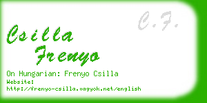 csilla frenyo business card